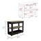 Tuhome Cala Kitchen Island 46, Six Casters, Two Drawers, Lower Open Shelf, Black/Light Oak AWD5779 - alternate 7
